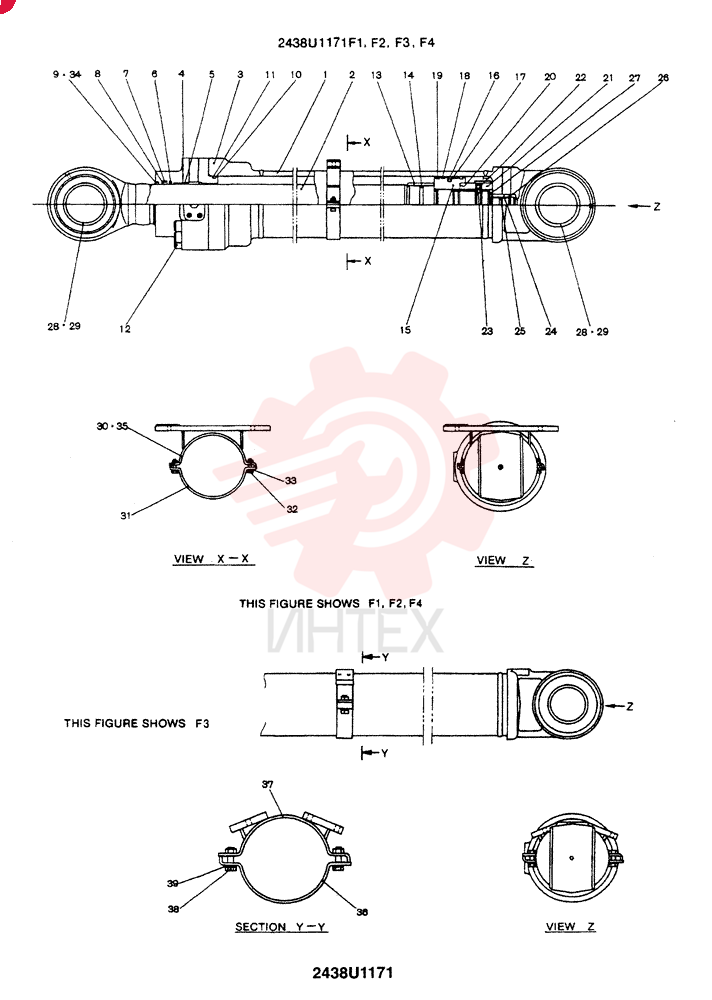 Схема (SK330) - MARK IV EXCAVATOR ASN LCU0101 (1/98-12/04) 2438U1171F1