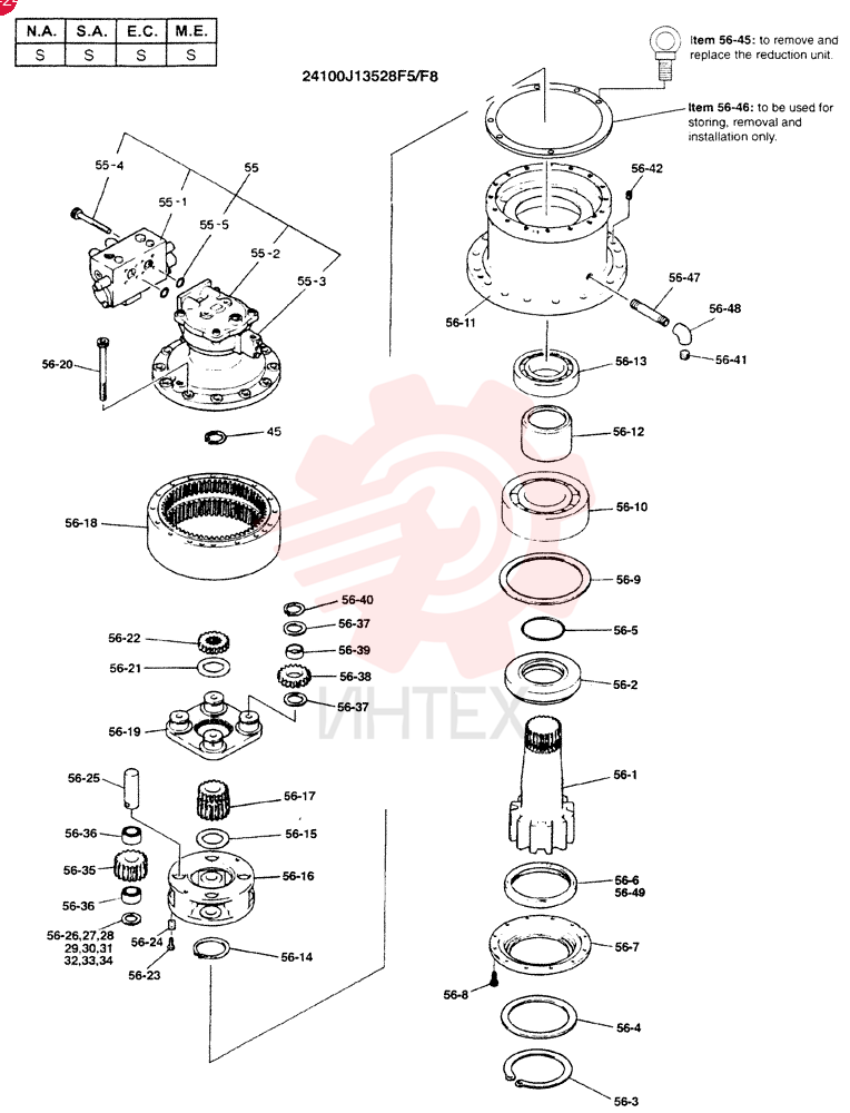 Схема (SK330) - MARK IV EXCAVATOR ASN LCU0101 (1/98-12/04) 24100J13528