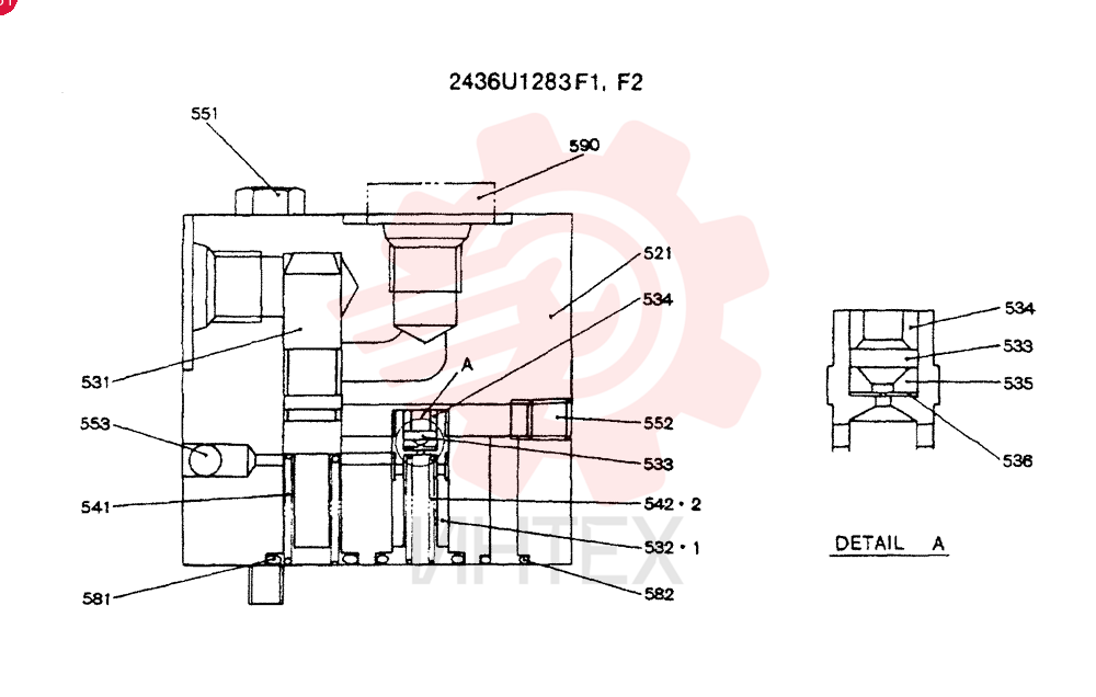 VALVE PRESSURE RELIE 2436U1283F1