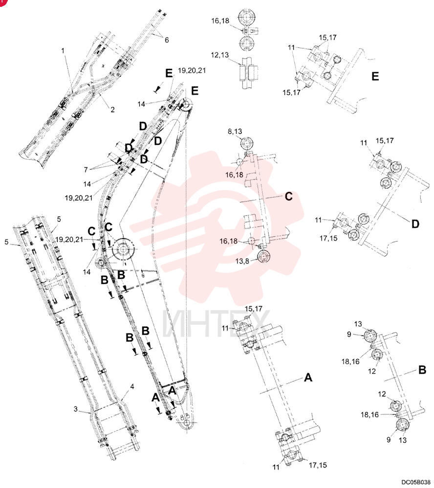 HYD LINES, BOOM LC42HU0002F1