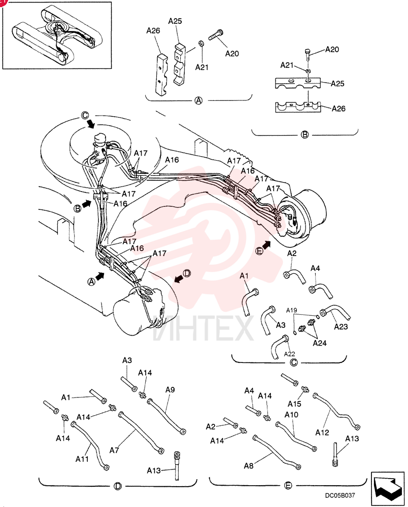 HYD LINES, LOW - HIGH and WIDE replaces LC02HU0001F3