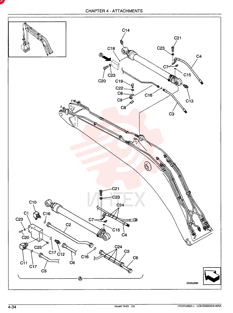 HYDRAULIC LINES, ARM CYLINDER LC42H00027F1