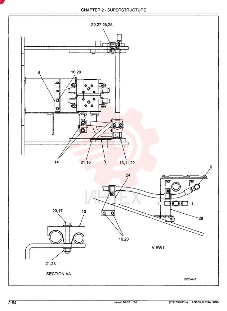 HYDRAULIC LINES, UPPER - NIBBLER & BREAKER LC03H00031F1 (1)