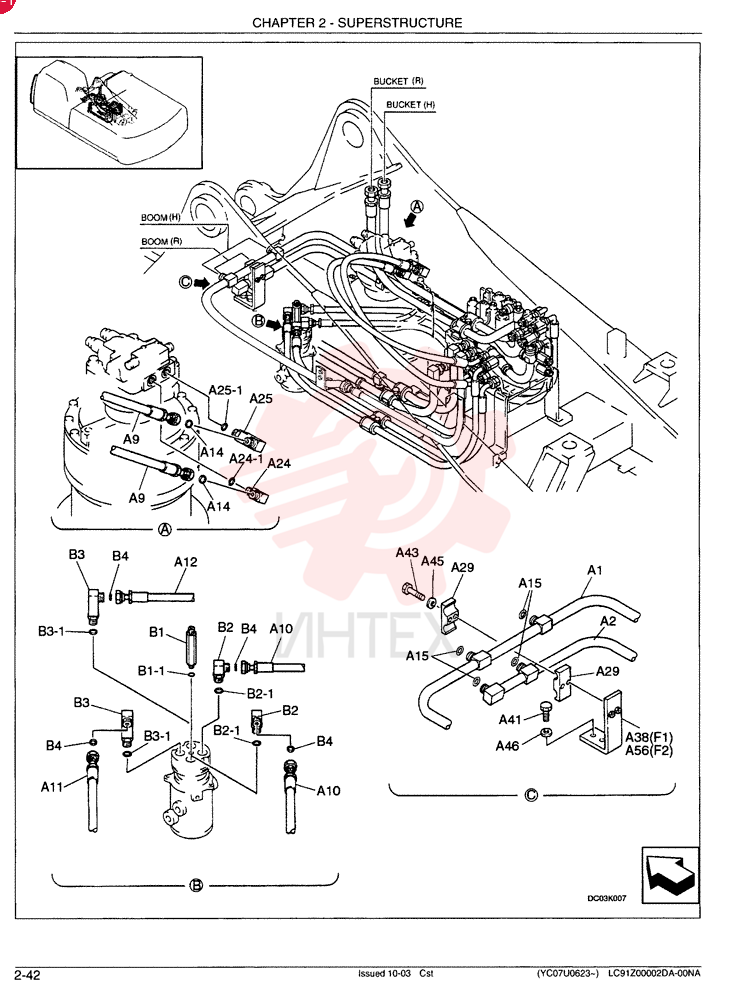 HYDRAULIC LINES, UPPER - STANDARD LC03H00014F1 (1)