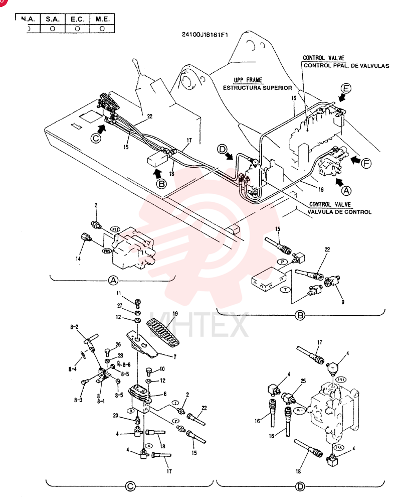 90 ELBOW,Male, 30 Degree Fl, PF 3/8" x PF 3/8", O-Ring ZH32X06000 (2)