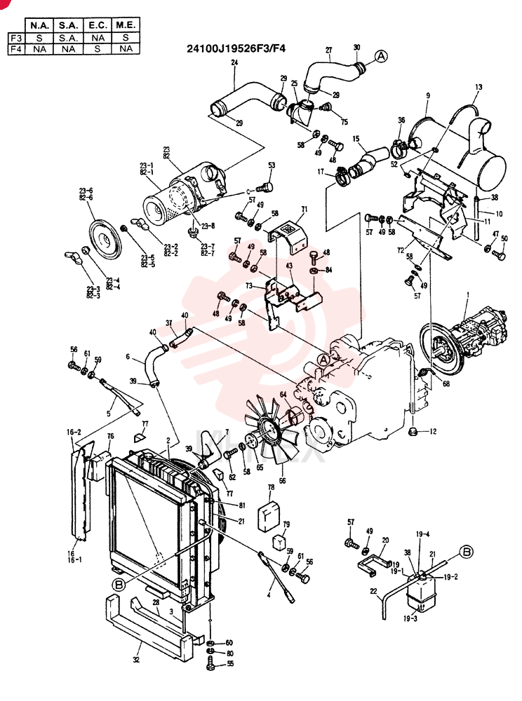 Power Take Off Assy, SEE FIG - 05-004 24100N8649F2 (2)