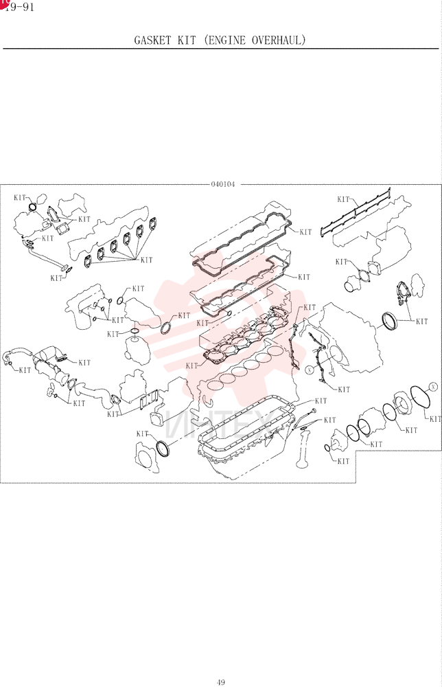 GASKET KIT ENGINE OVERHAUL