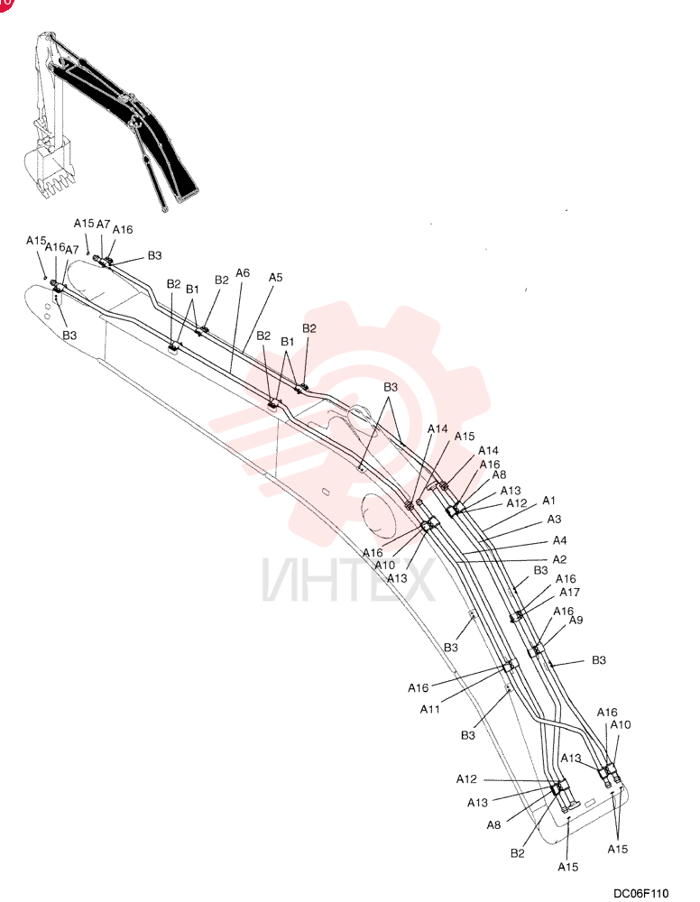 HYD LINES, BOOM BASE LC42H00155F1
