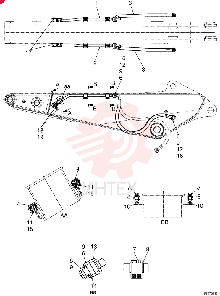 HYDRAULIC HOSE LC43HU1006P1