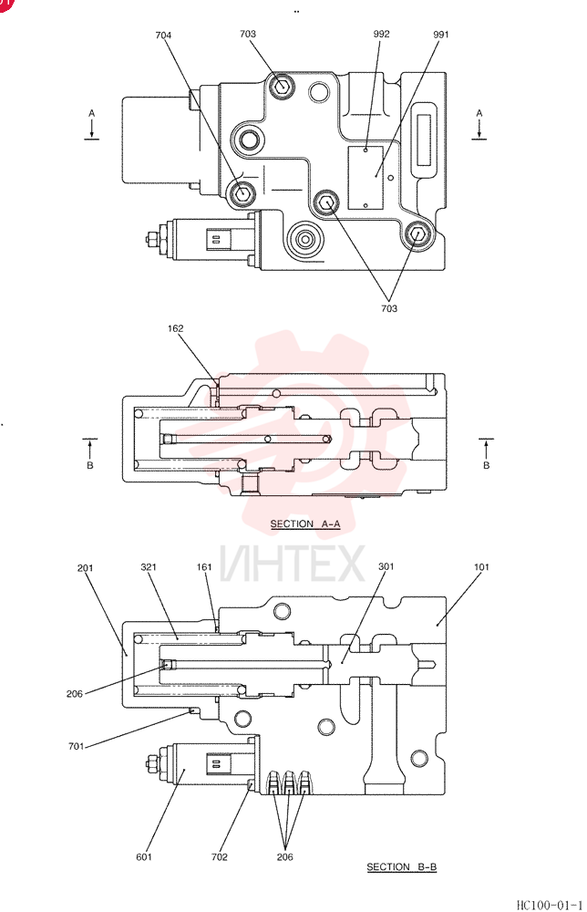 HYDRAULIC VALVE YN30V00104F1 (1)
