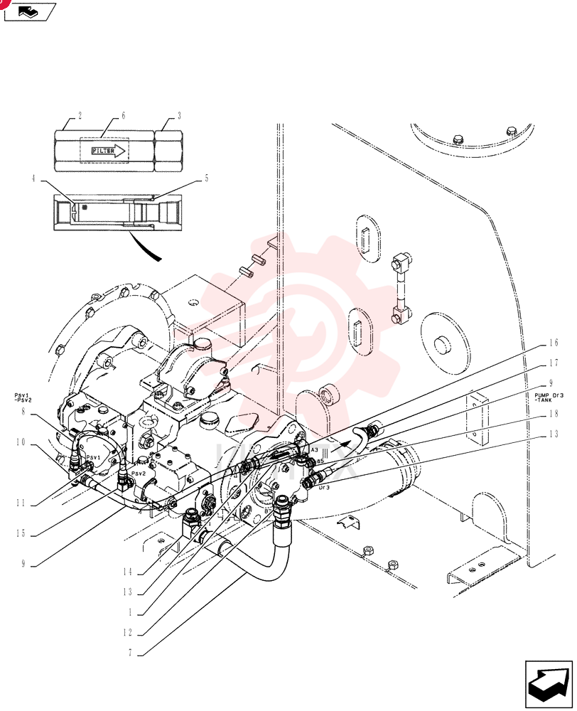 HYDRAULIC OIL FILTER YN50V00020F1