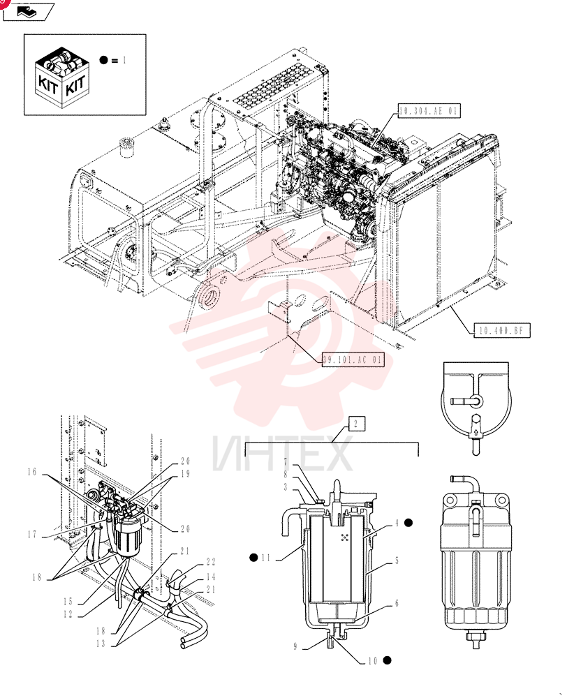 CARTRIDGE, FUEL FILT YN21P01068R100