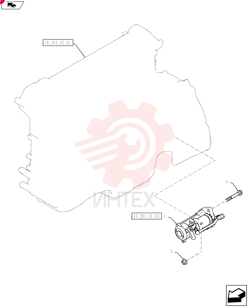 STARTER MOTOR,24V, 5kW