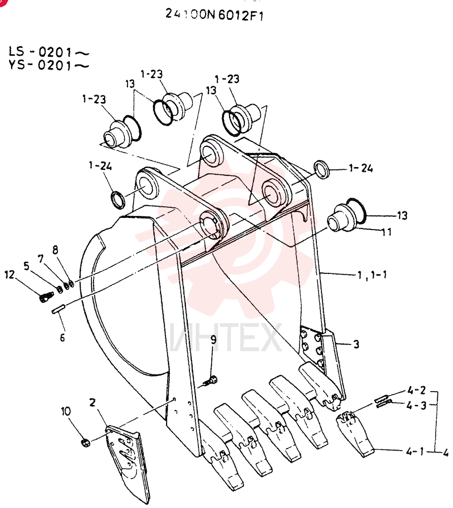 BUCKET ASSY, 1.4M³ (1.83 CU.YD)