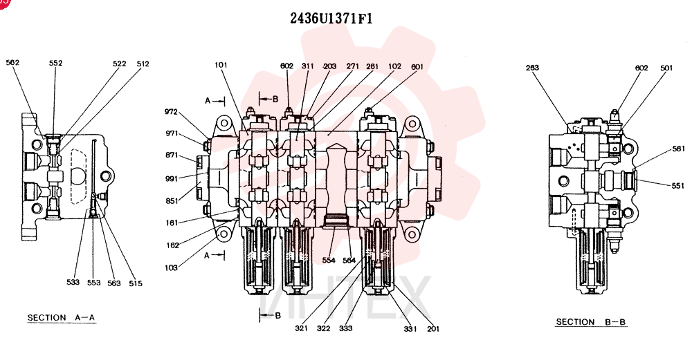 CONTROL VALVE 2436U1371F1