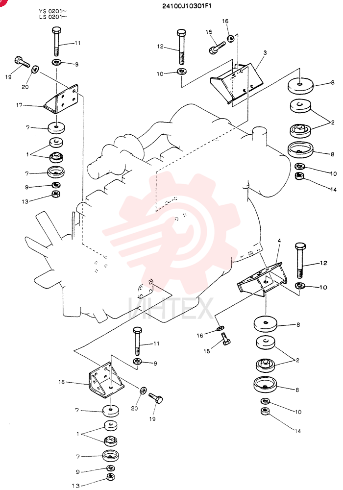 MOUNT, ENGINE 24100J10301F1