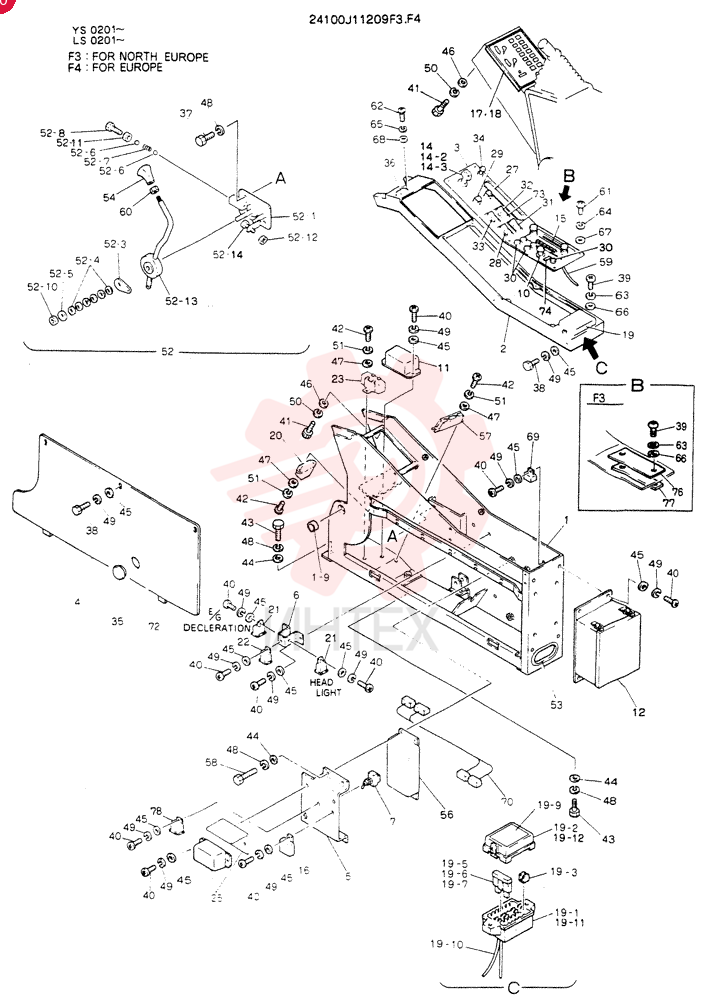 PANEL ASSY,INST (FOR EXPORT) 24100J11209F4