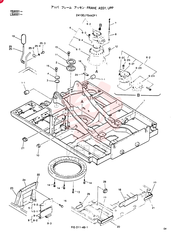 FRAME ASSY, UPP 24100J15442F1