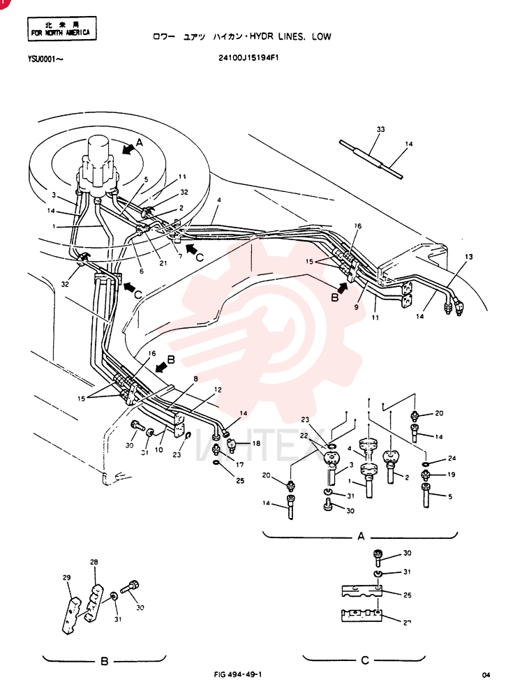 HYDR LINES, LOW 24100J15194F1