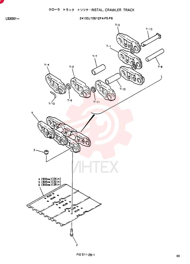 INSTAL, CRAWLER TRACK 24100J10512F4