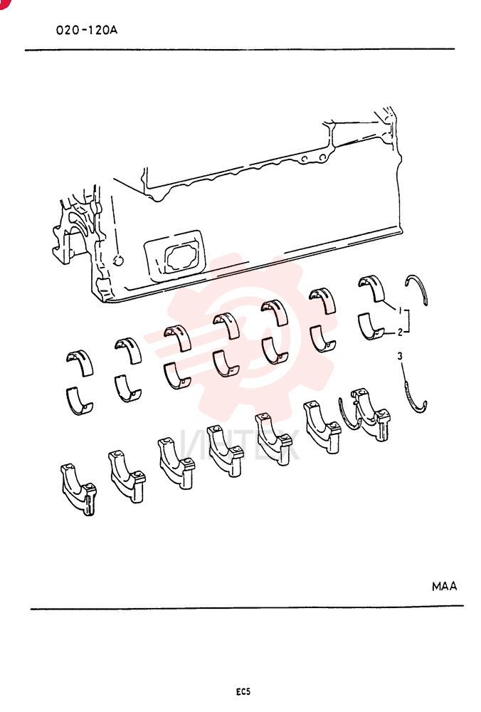 SET OF STD MAIN BRGS VAME052053