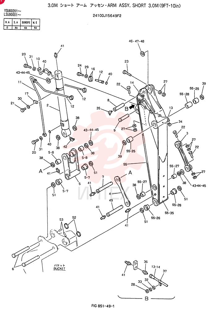 ARM ASSY, SHORT 3.0M 24100J15649F2