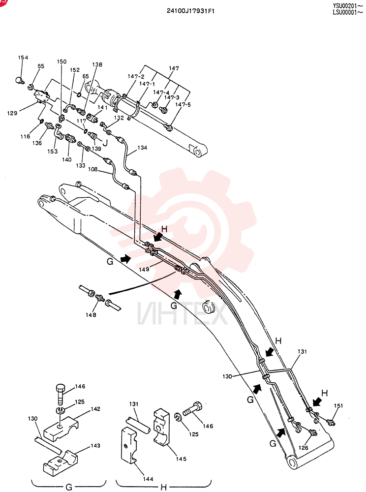 BOOM ASSY, 7.0M 24100J17931F1 (1)