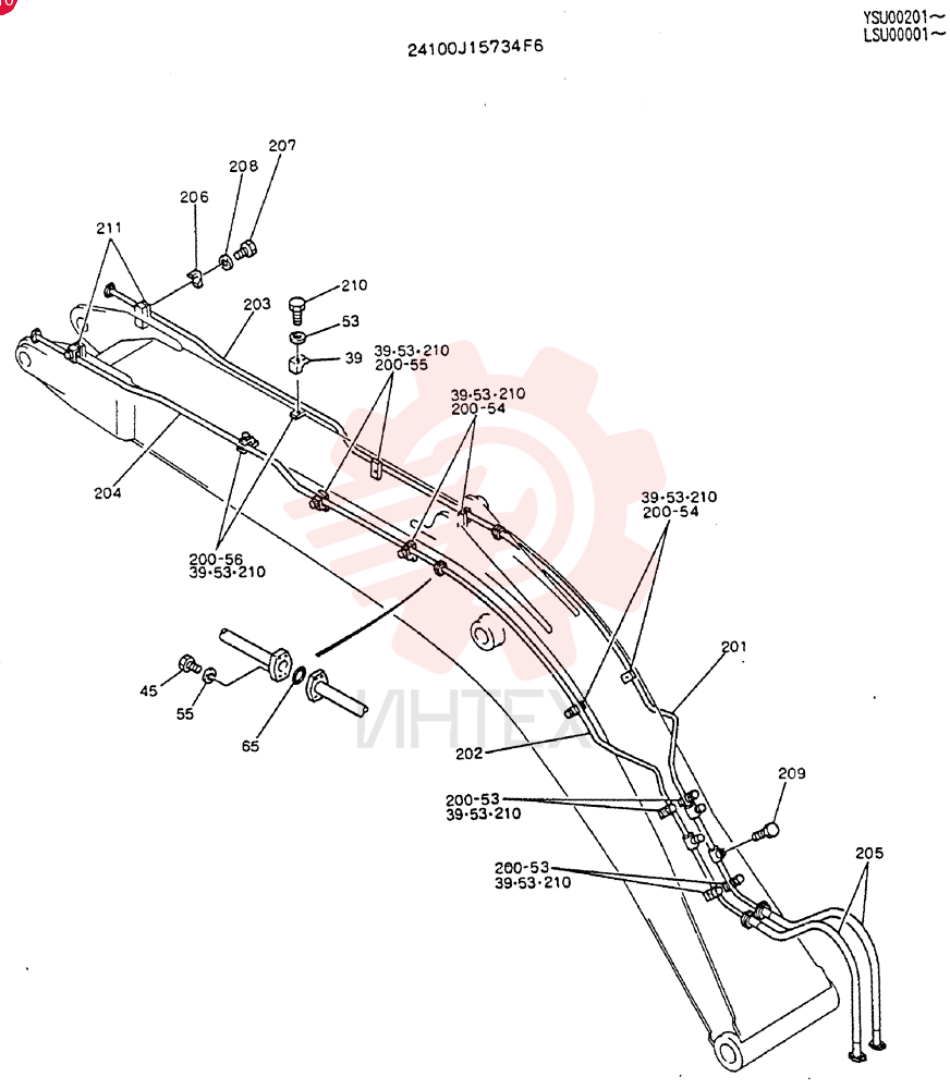 BOOM ASSY, 7.0M 24100J15734F6 (1)