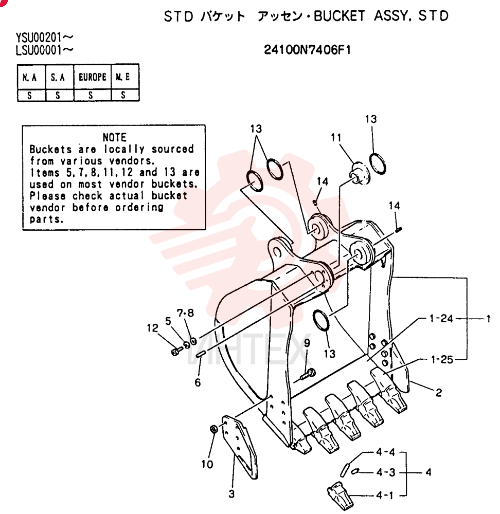 BUCKET 24100N7406F1
