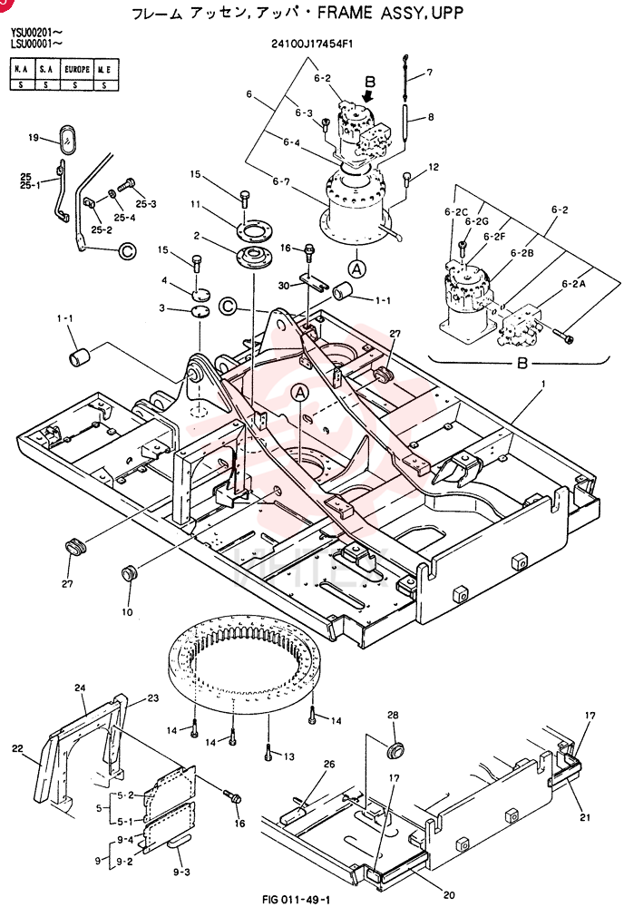FRAME ASSY, UPP 24100J17454F1