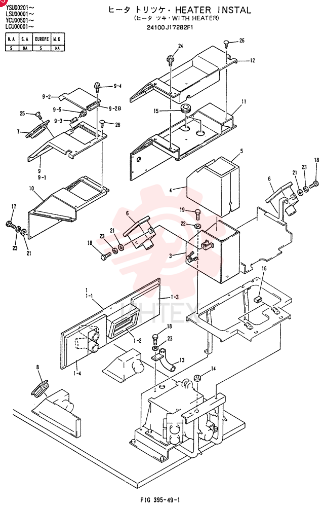 HEATER INSTAL (WITH HEATER) 24100J17282F1