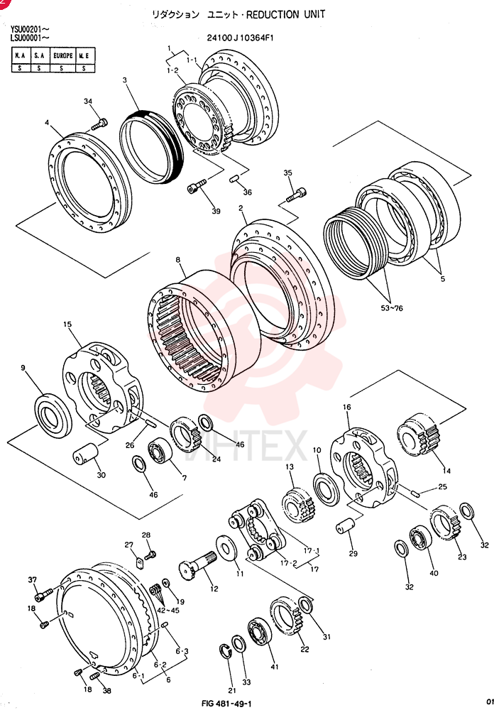 HYDRAULIC MOTOR 24100J10364F1