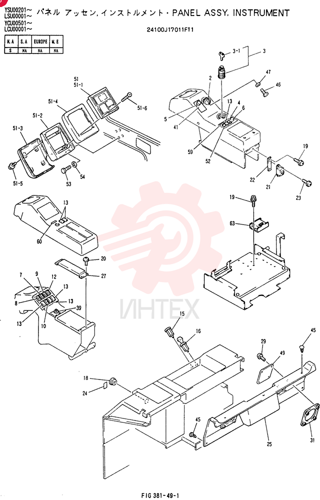 PANEL ASSY, INSTRUMENT 24100J17011F11