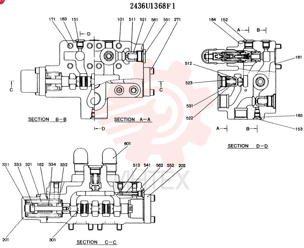 CONTROL VALVE 2436U1368F1