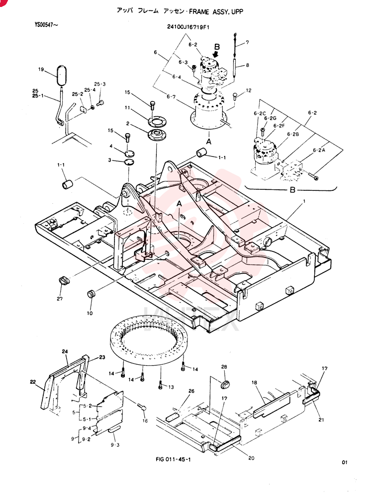 FRAME ASSY, UPP 24100J16719F1