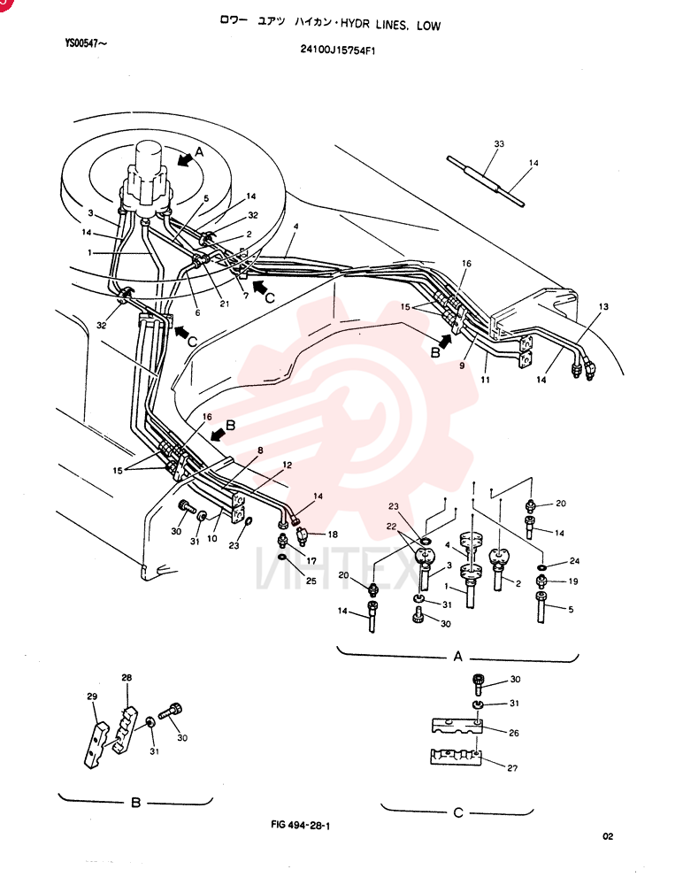 HYDR LINES, LOW 24100J15754F1