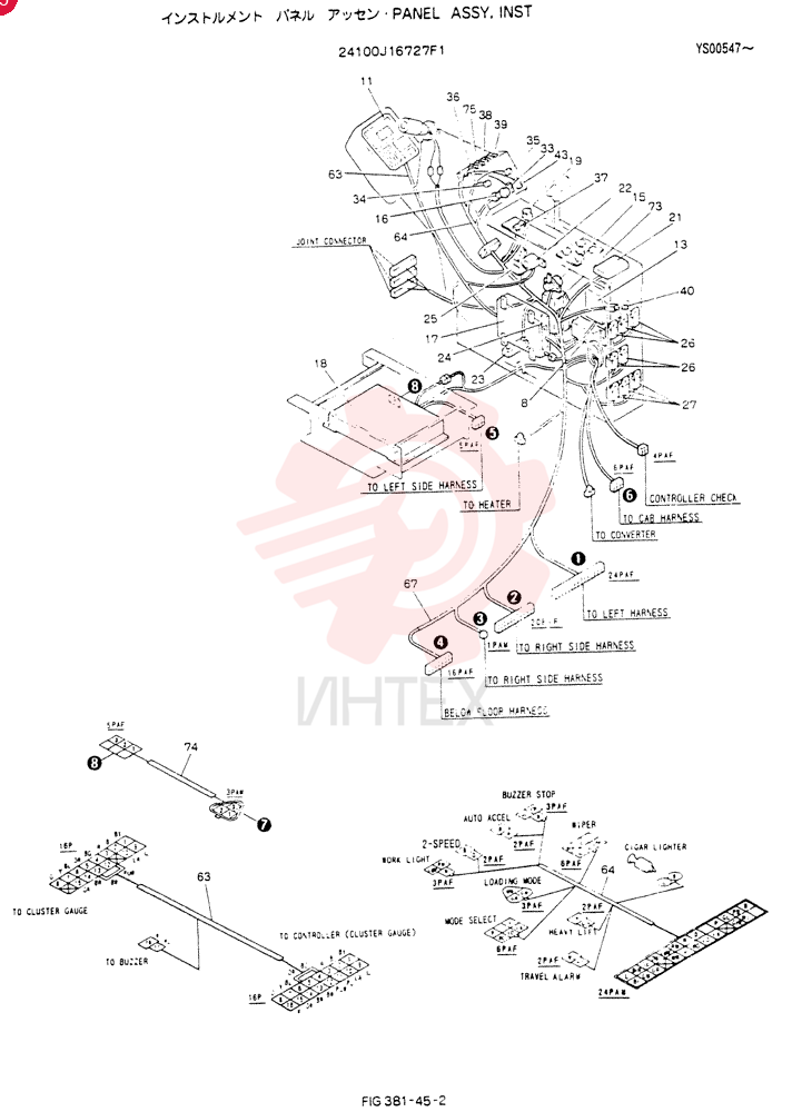 PANEL ASSY, INST 24100J16727F1 (2)
