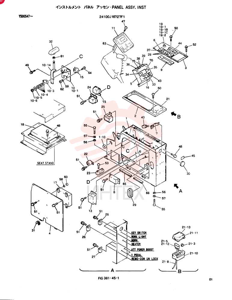 PANEL ASSY, INST 24100J16727F1 (3)