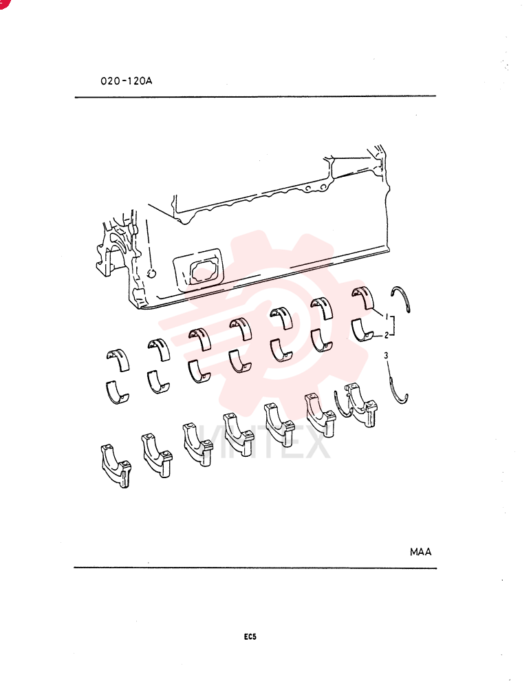 SET OF STD MAIN BRGS VAME052053