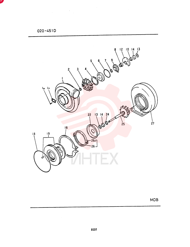 TURBOCHARGER VAME157416 (1)