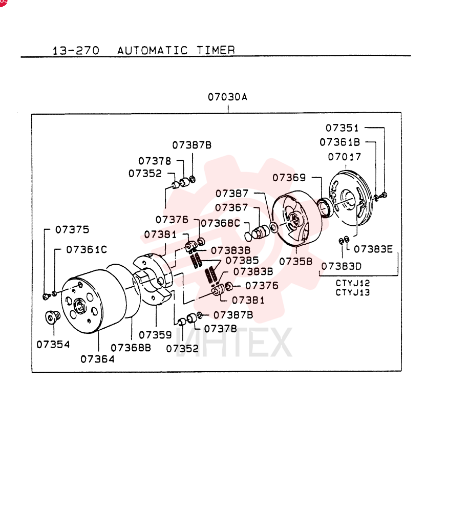 COVER, INACTION PUMP TIMER,6D221 CTYJ1Y000 CTYJ1Y111,9107.1-