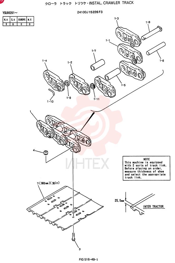 Схема (SK400LC) - MARK IV EXCAVATOR ASN YSU0200 (1/95-12/95) 24100J15226F3