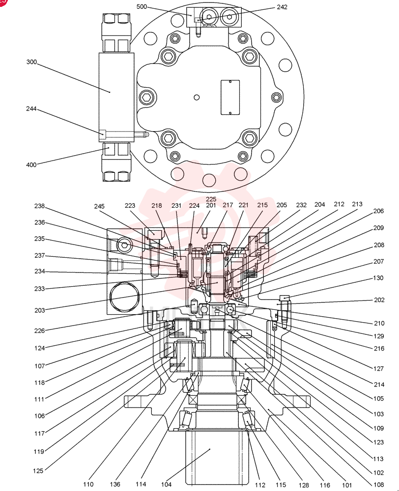 HYDRAULIC MOTOR,22.1CC