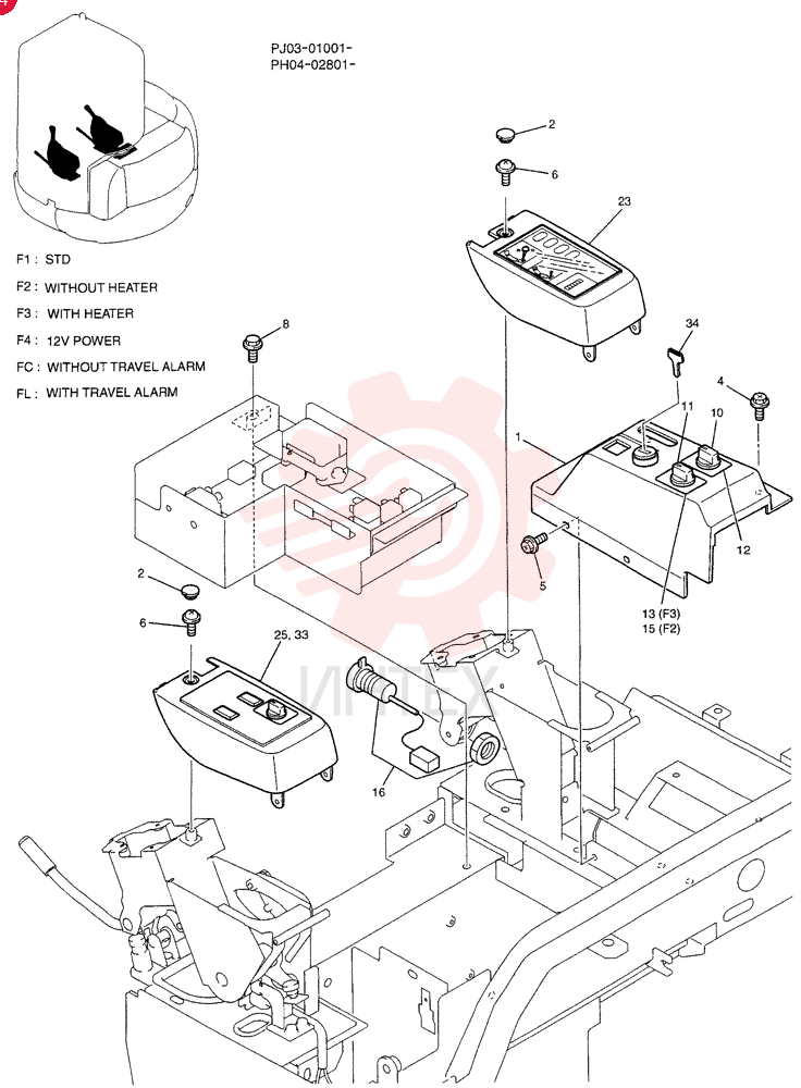 PANEL ASSY, INSTRUMENT(BASIC UNIT) PM17M00022F1 (1)