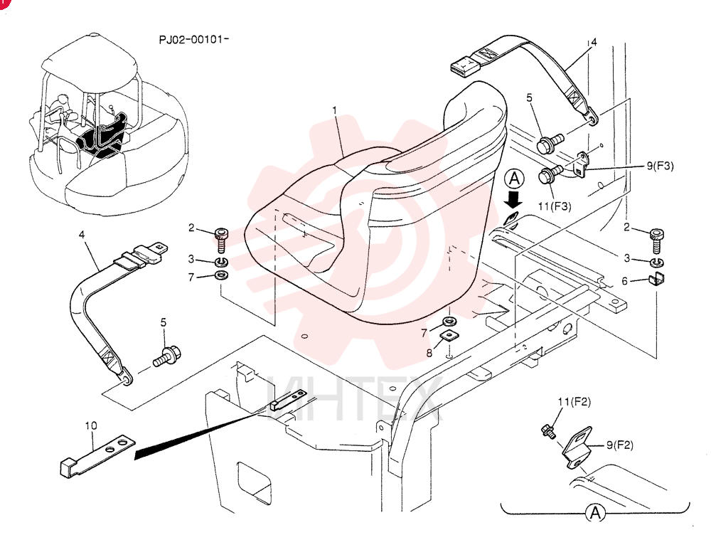 SEAT INSTAL (CANOPY) PV25M00012F2