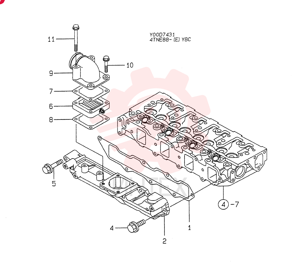 SUCTION MANIFOLD (A) 4TNE88-YBC