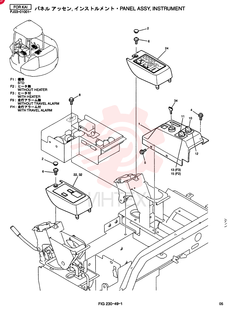 PANEL ASSY, INSTRUMENT (BASIC UNIT) PM17M00022F1