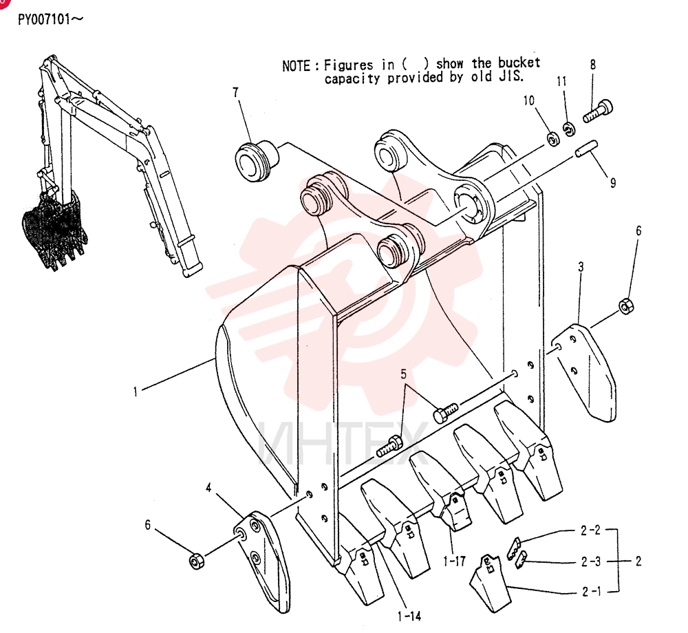 BUCKET ASSY, 0.148M
