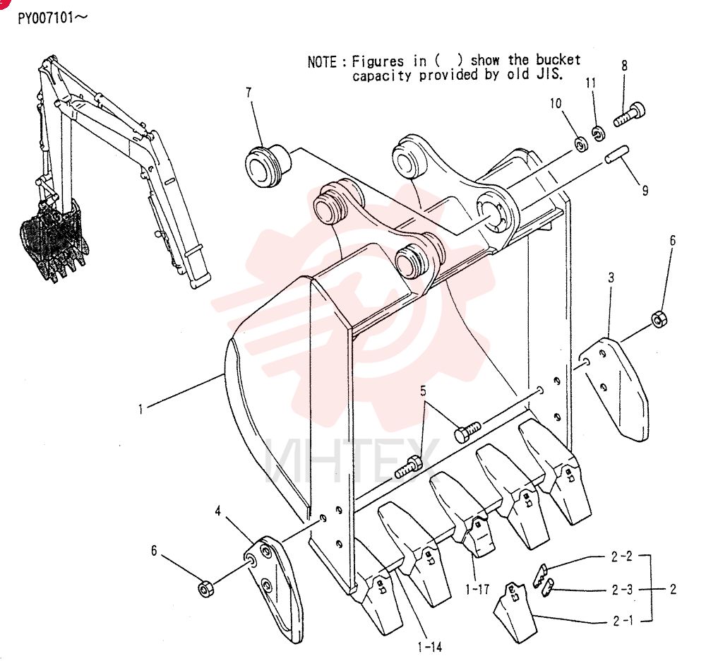 BUCKET ASSY, 0.162M3