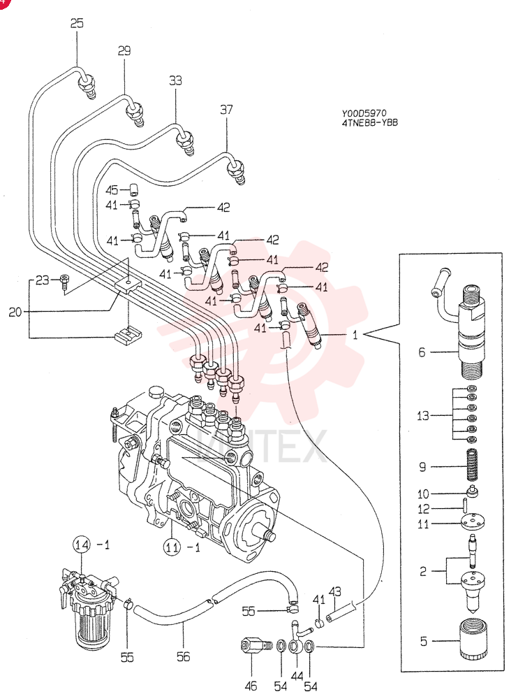 FUEL INJECTION VALVE(A) 4TNE88-YBB
